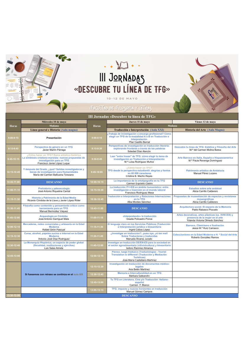 III Jornadas Coesfilo Descubre tu línea de TFG 1