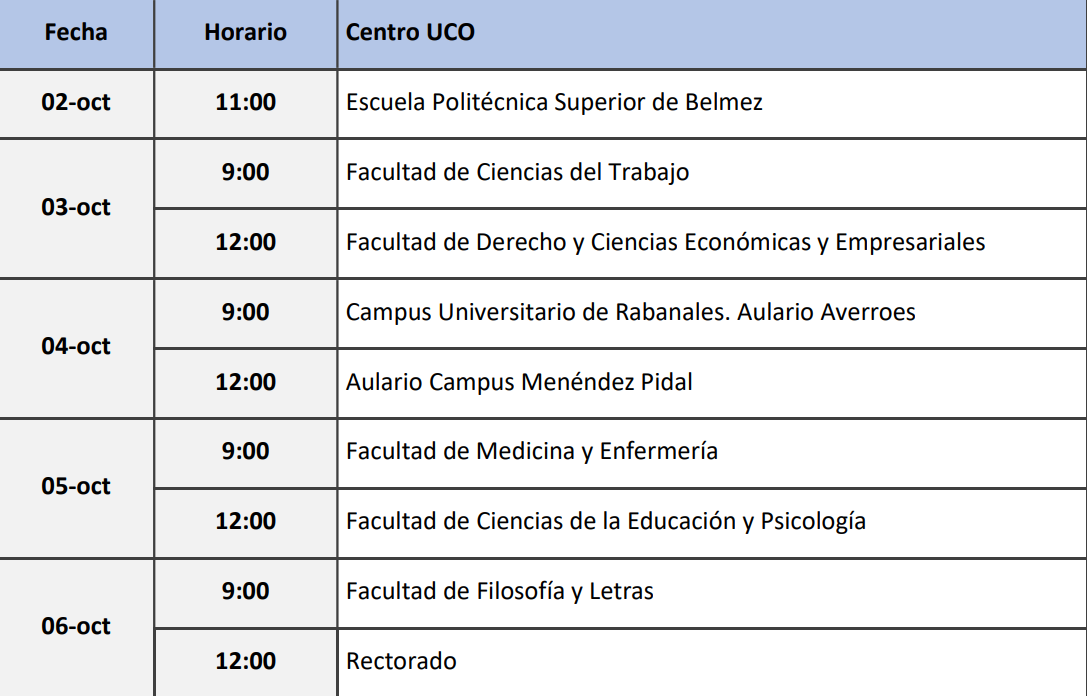 Calendario actividad 23