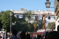 El Cristo de la Universidad durante su recorrido el pasado martes