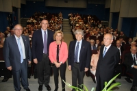 Juan Antonio Caballero, Jos Carlos Gmez Villamandos, Julia Muoz, Luis de Crdoba y Agustn Gmez, al inicio del acto.