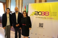 Carmen M Viejo, Enrique Quesada y Rosario Ortega en la inauguracin de las jornadas