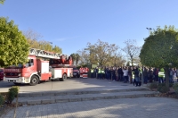 Un momento del simulacro de evacuacin